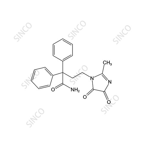 Imidafenacin Related Compound 3 (4-(2-Methyl-4,5-Dioxoimidazolidin-1-yl)-2,2-Diphenylbutanamide)