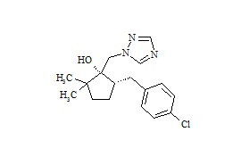 R(OH), S-Metconazole ((1R,5S)-5-[(4-chlorophenyl)methyl]-2,2-dimethyl-1-(1,2,4-triazol-1-ylmethyl)cyclopentan-1-ol)