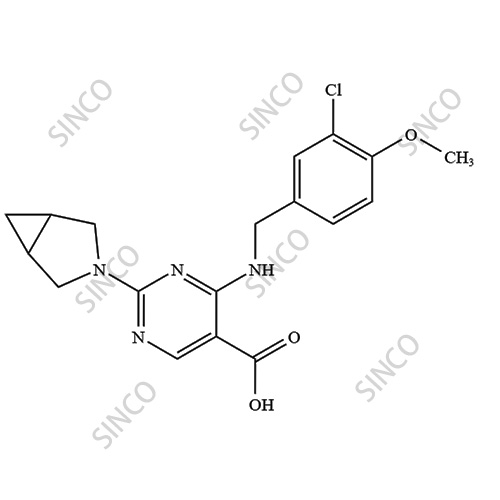 2-(3-Azabicyclo[3.1.0]hex-3-yl)-4-[[(3-chloro-4-methoxyphenyl)methyl]amino]-5-pyrimidinecarboxylic acid