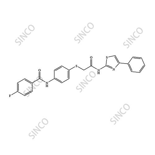 4-Fluoro-N-[4-({2-oxo-2-[(4-phenyl-1,3-thiazol-2-yl)amino]ethyl}thio)phenyl]benzamide