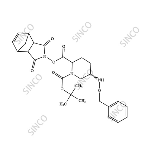 2-methylpropan-2-yl (2R,5S)-5-[(benzyloxy)amino]-2-{[(3,5-dioxo-4-azatricyclo[5.2.1.02,6]dec-8-en-4-yl)oxy]carbonyl}hexahydropyridine-1-carboxylate