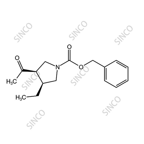 Phenylmethyl (3R,4S)-3-acetyl-4-ethyl-1-pyrrolidinecarboxylate